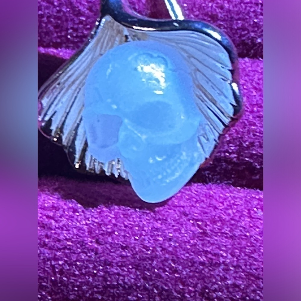 3 For $35 Hand Carved Skull On Copper Leaf Hook Dangle Earrings - Picture 5 of 7